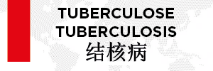 Arte possui fundo claro com ilustração em marca d'água do mapa mundi. Em letras pretas se lê: Tuberculose / Tuberculosis