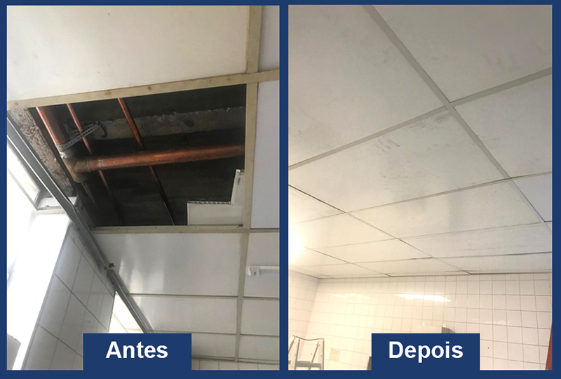 Antes e depois - sexto andar