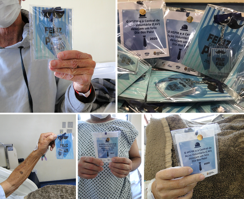 Fotos dos pacientes que receberam o brinde 