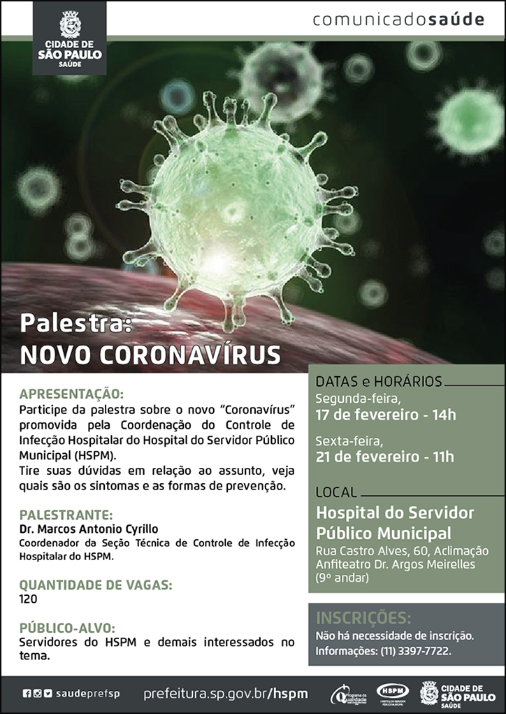 Palestra sobre o nono Coronavírus