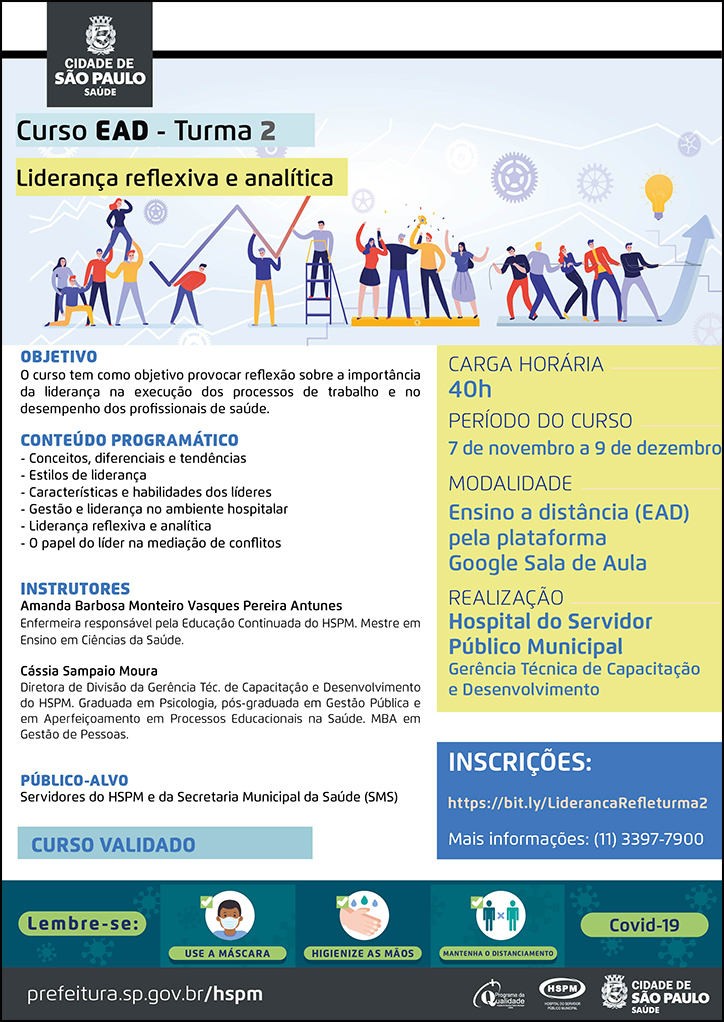 Cartaz com as informações do curso