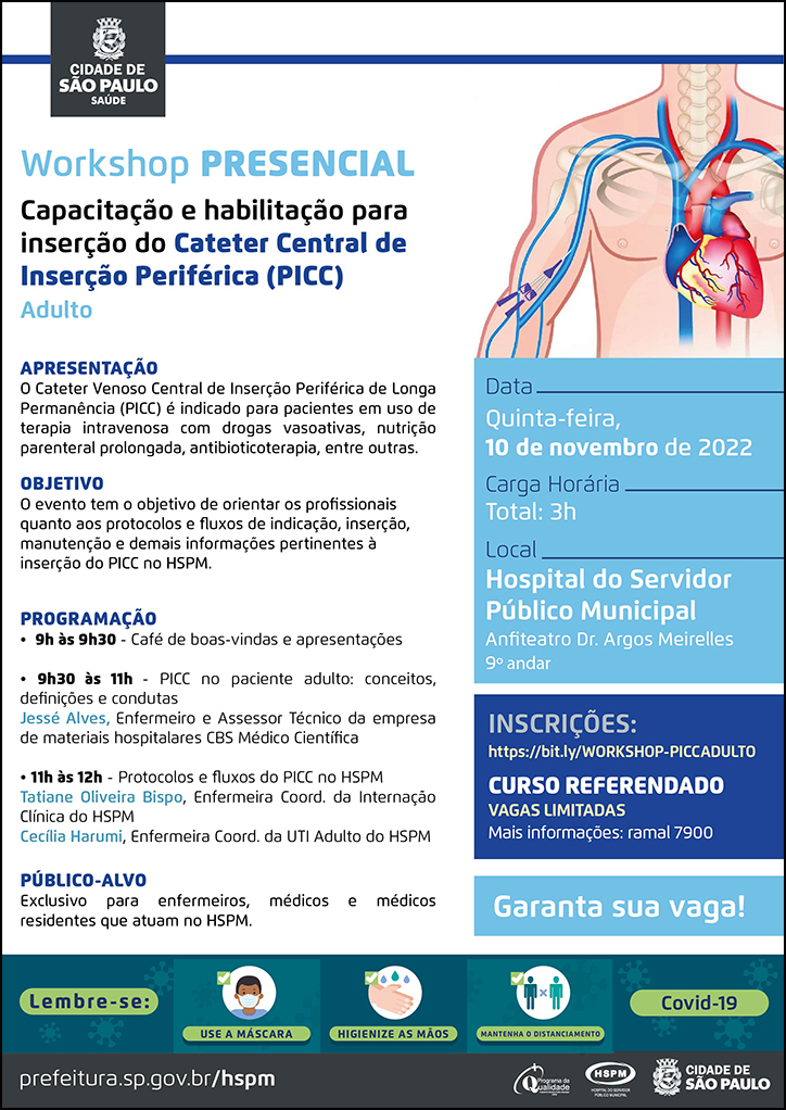 Cartaz com as informações do evento