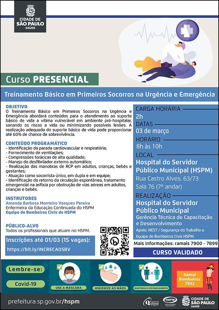 Cartaz com informações do curso