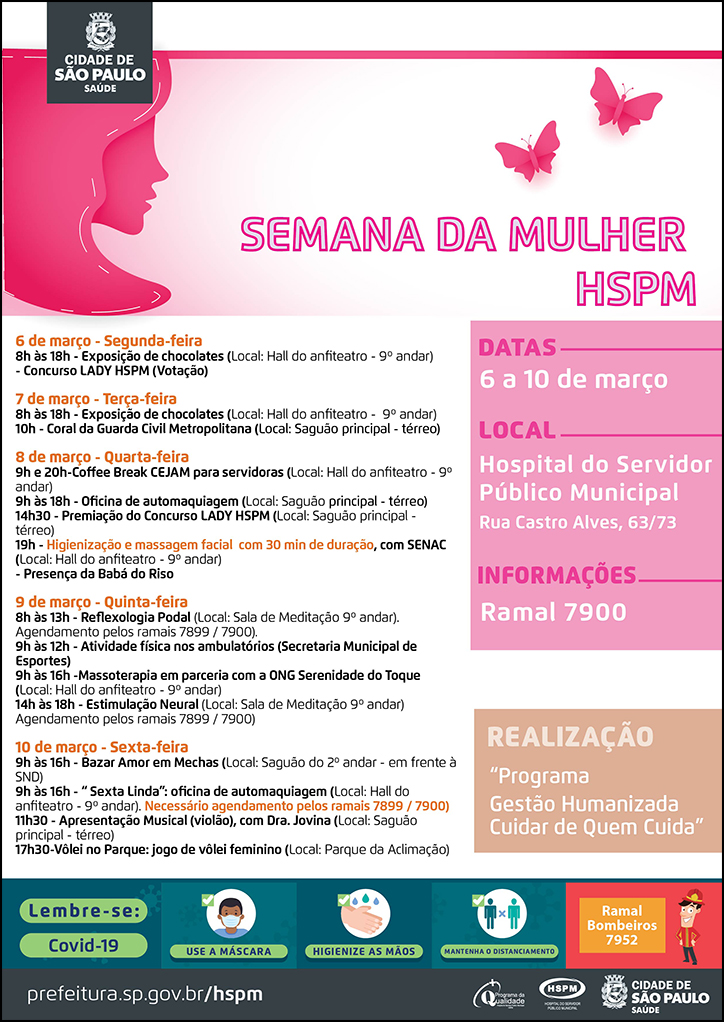 Cartaz com informações do evento