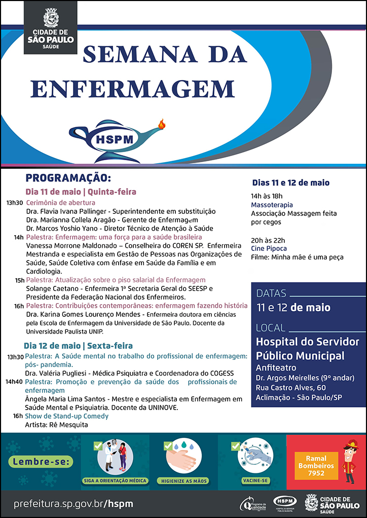 Cartaz com informações do evento