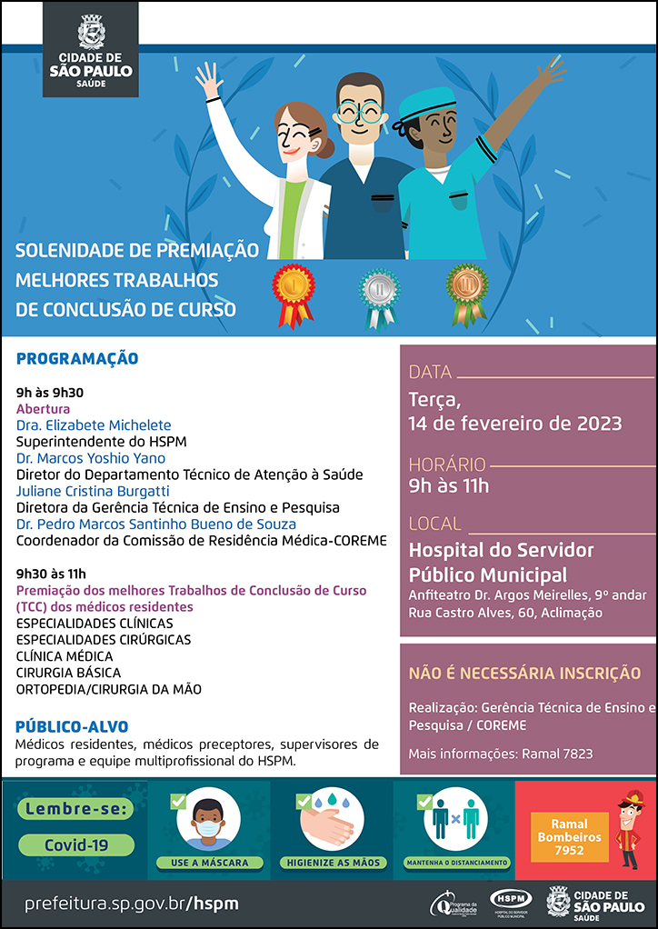 Cartaz com informações do evento