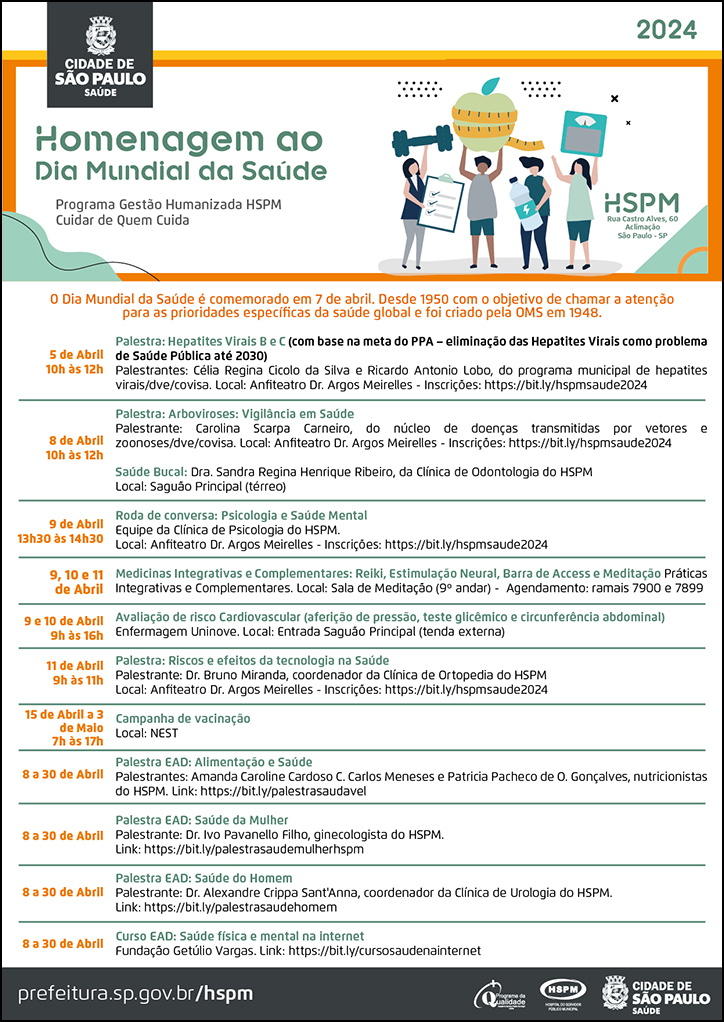 Cartaz com informações do evento