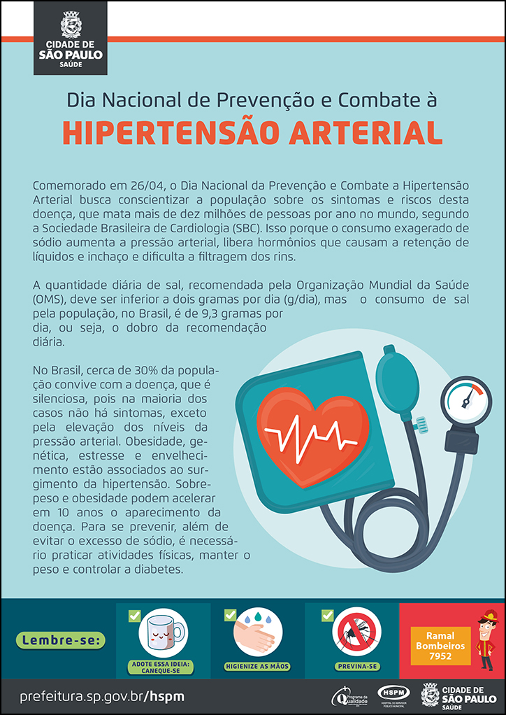 Cartaz com informações acima