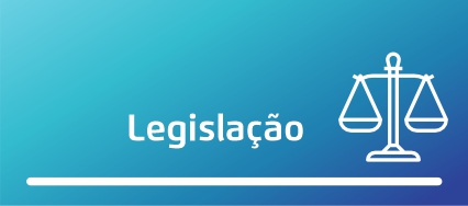 Arte possui fundo azul. Em letras brancas está escrito Legislação