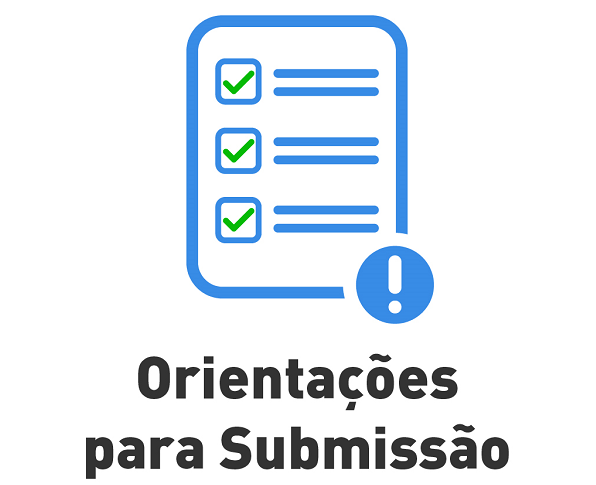 PraCegoVer: num fundo branco há a ilustração de uma lista de pendências nas cores azul e verde. Logo abaixo está escrito: Orientações para submissão