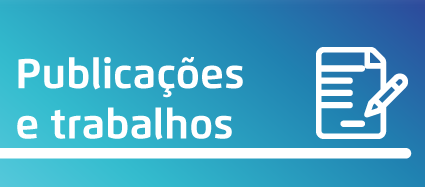 Arte possui fundo azul. Em letras brancas está escrito Publicações e trabalhos