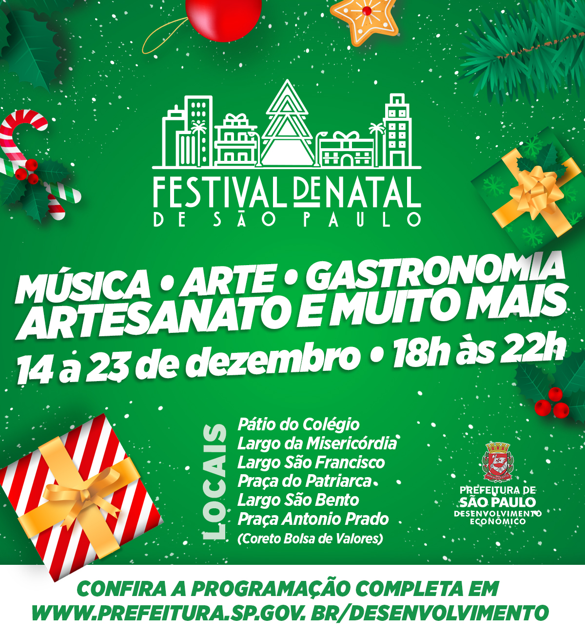 Secretaria de Desenvolvimento Econômico leva Feira de Artesanato e Food  Trucks para o Festival de Natal da Prefeitura de São Paulo | Secretaria  Municipal de Desenvolvimento Econômico Trabalho | Prefeitura da Cidade