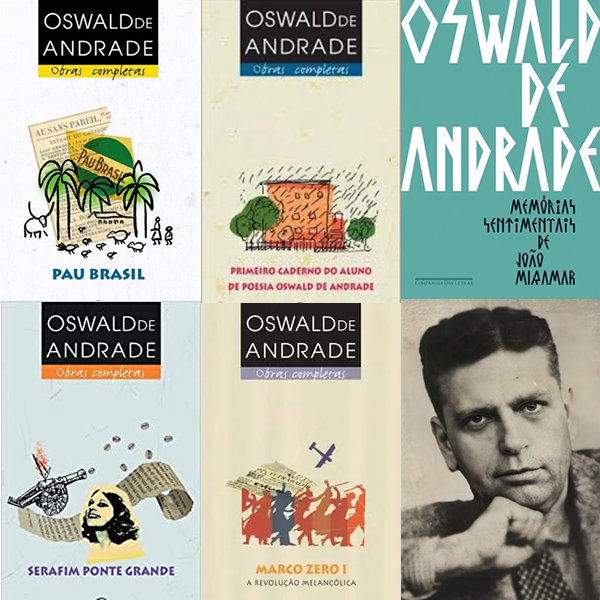 Capas dos livros de Oswald de Andrade
