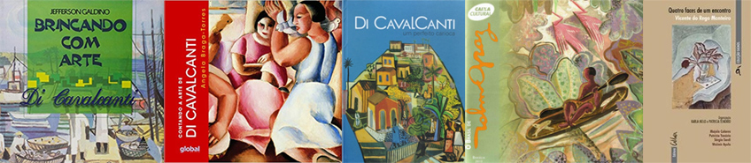 capas dos livros de Di Cavalcanti, John-Graz e Vicente Rego Monteiro