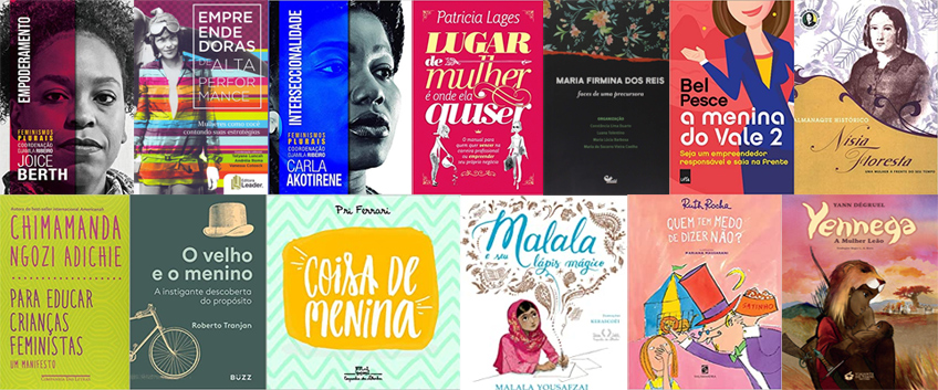 Capas dos livros da seleção das dicas de leitura Empoderamento Feminino