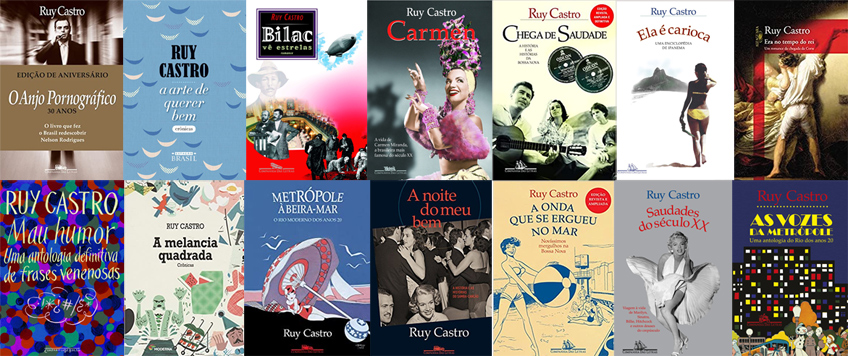Dicas-de-Leitura com as capas dos livros de Ruy Castro