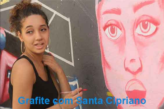 Grafite com Santa Cipriano 