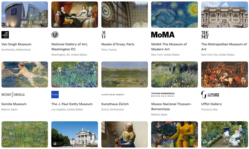 Coleção dos museus do Google Arts and Culture