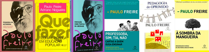 Capas dos livros de Paulo Freire selecionados para as Dicas de Leitura