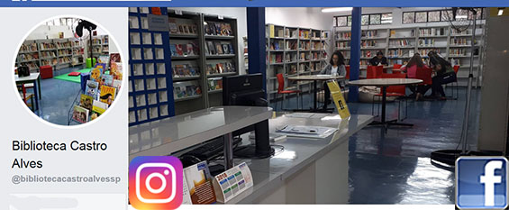 Facebook e Instagram da Biblioteca Castro Alves