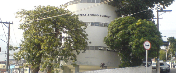 Fachada da Biblioteca Afonso Schmidt