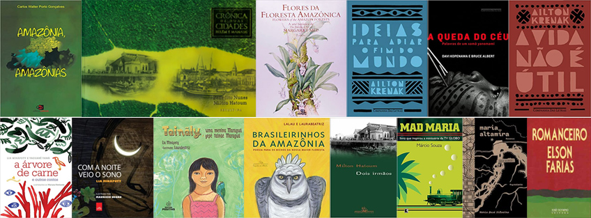 imagem das capas dos livros selecionados para a Dicas de Leitura - Vozes da Amazônia