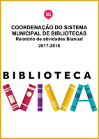 capa-relatorio-bianual 2017 e 2018 com o logotipo da Biblioteca Viva