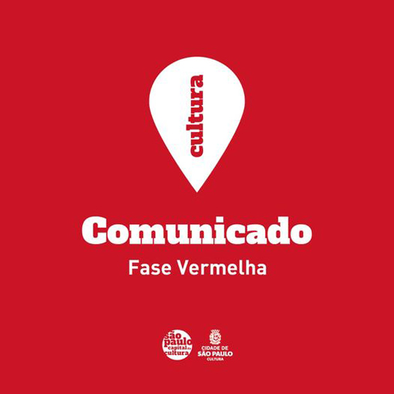 Comunicado de fechamento devido a fase vermelha do Plano São Paulo
