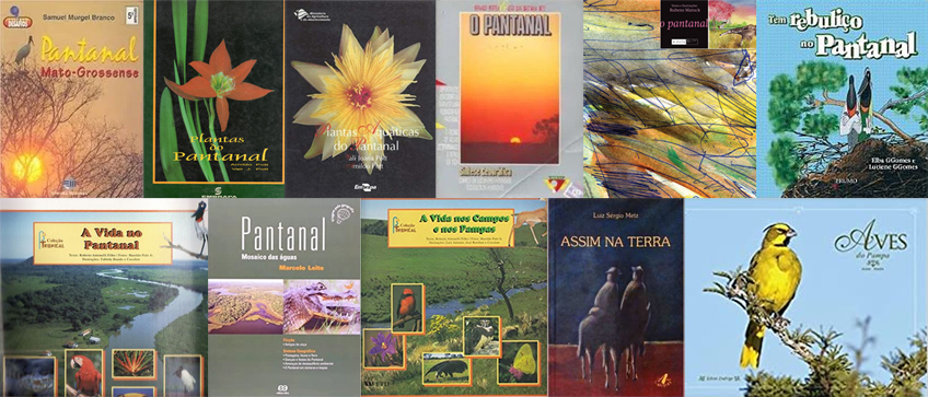dicas-de-leitura - capas dos livros selecionados sobre pantanal e pampa