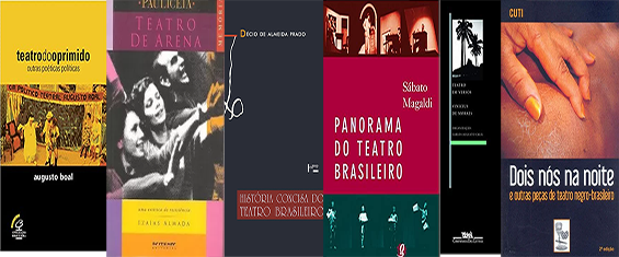 Capas dos 6 livros indicados nas Dicas de Leitura - Dia Mundial do Teatro