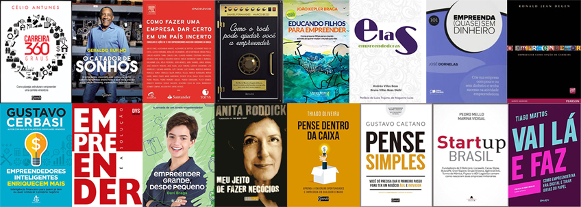 Capas dos livros selecionados para as Dicas de Leitura - Empreendedorismo