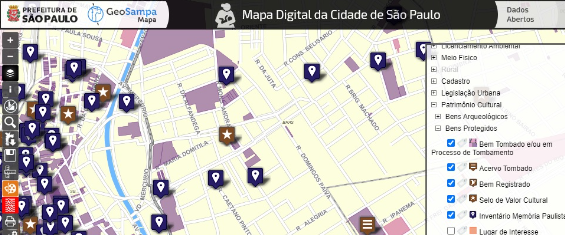 mapa geosampa mapa digital da cidade