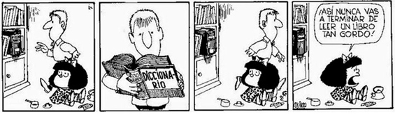 Tirinha de desenha da Mafalda, personagem do cartunista Quino