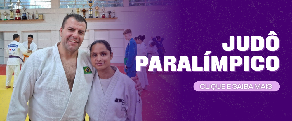 Arte do sensei Jaime com Wiliany Vitória, atleta de judô paralímpico.