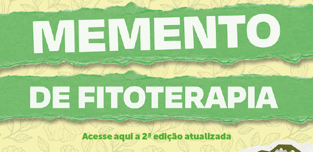 Pra cego ver: A imagem mostra ilustrações de plantas e flores ao fundo, Acima, duas faixas como papel rasgado na cor verde e escrito 